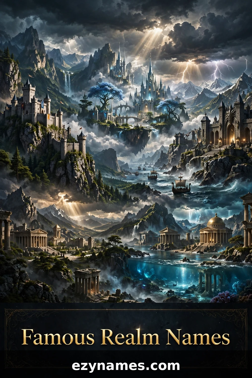 Illustration for Famous Realm Name Ideas - majestic kingdoms
