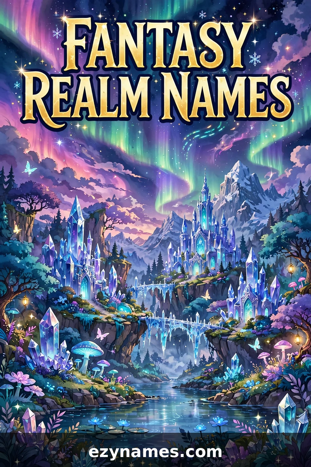 Illustration for Fantasy Realm Name Ideas - crystal castles