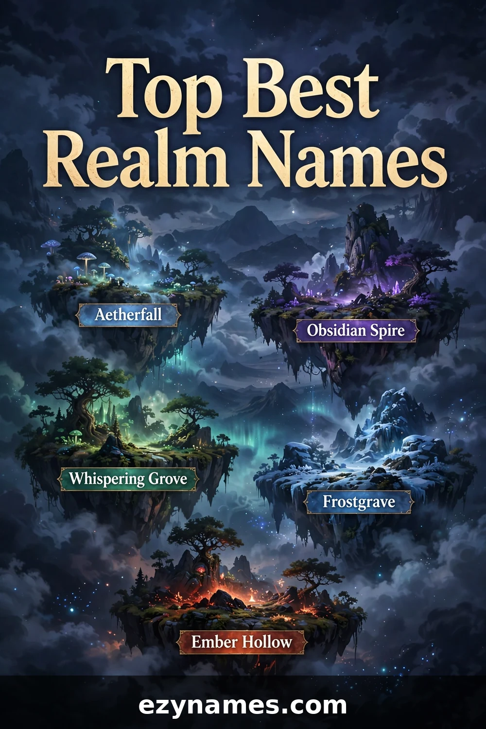 Illustration for Top Realm Name Ideas - floating islands