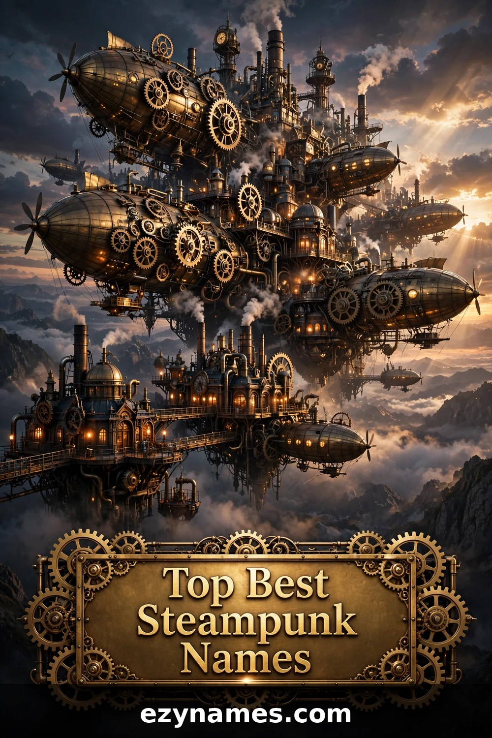 Illustration for Top Best Steampunk Names - steampunk names inspiration