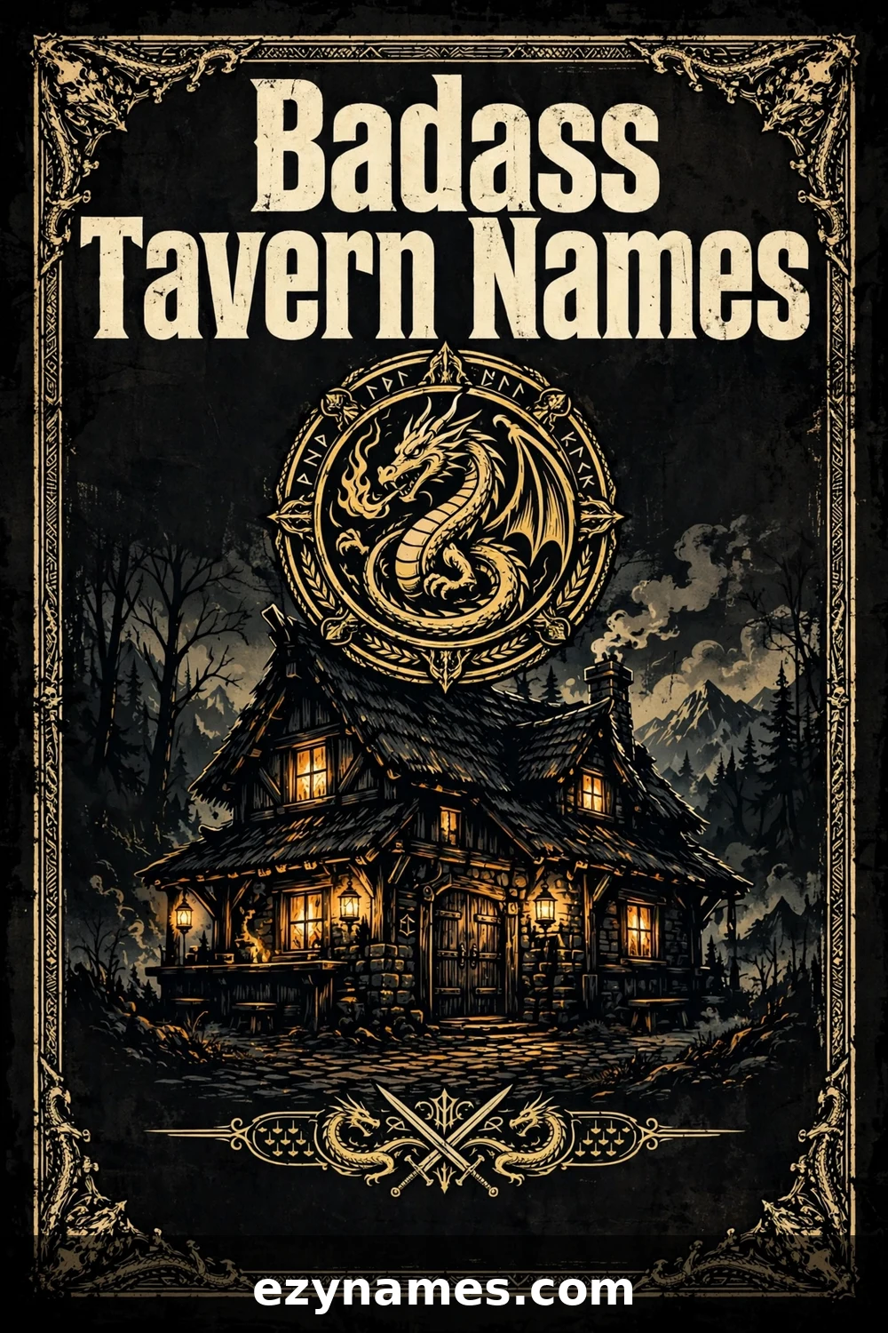 Illustration for Badass Tavern Names - tavern names