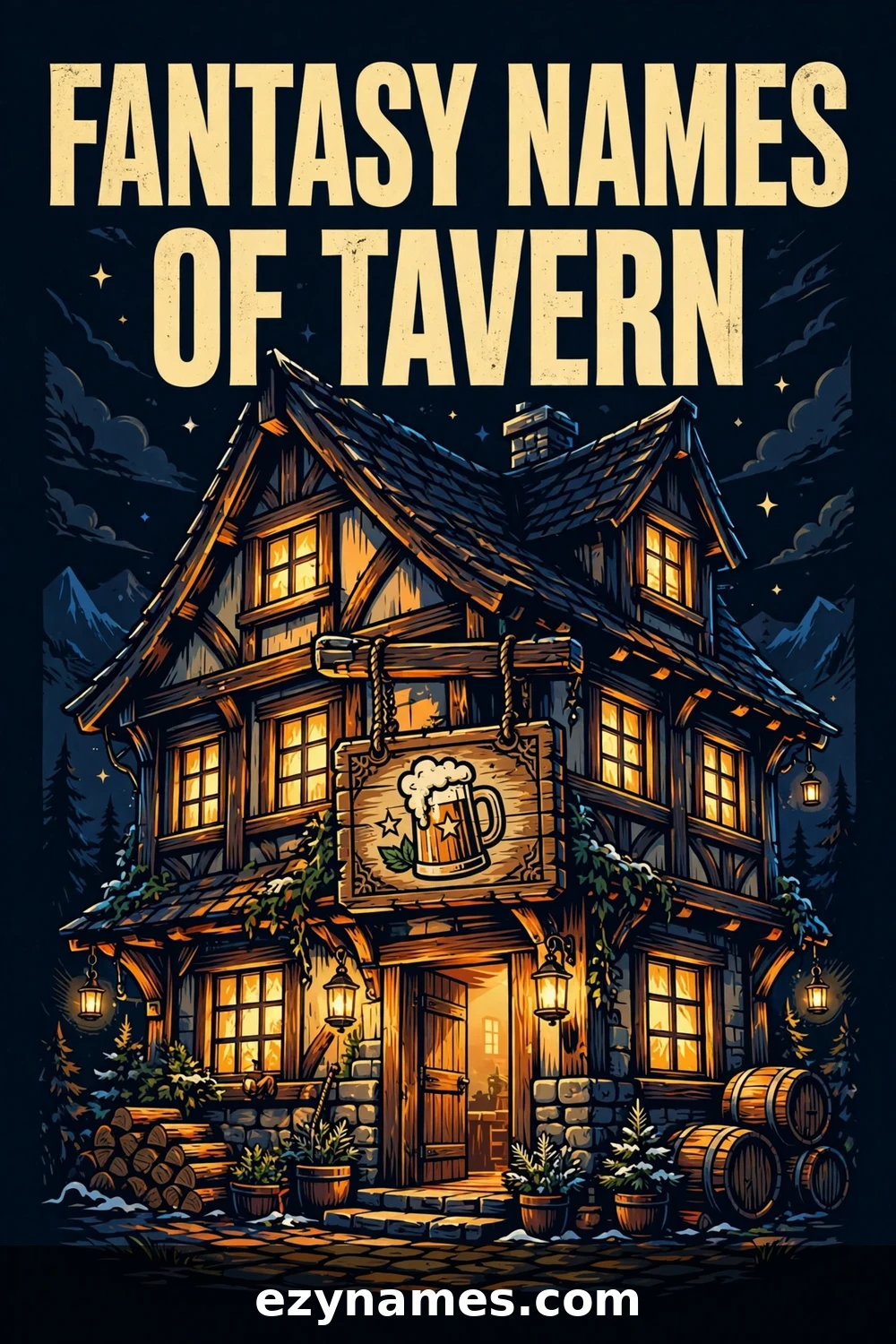 Illustration for Fantasy Names Of Tavern - tavern names
