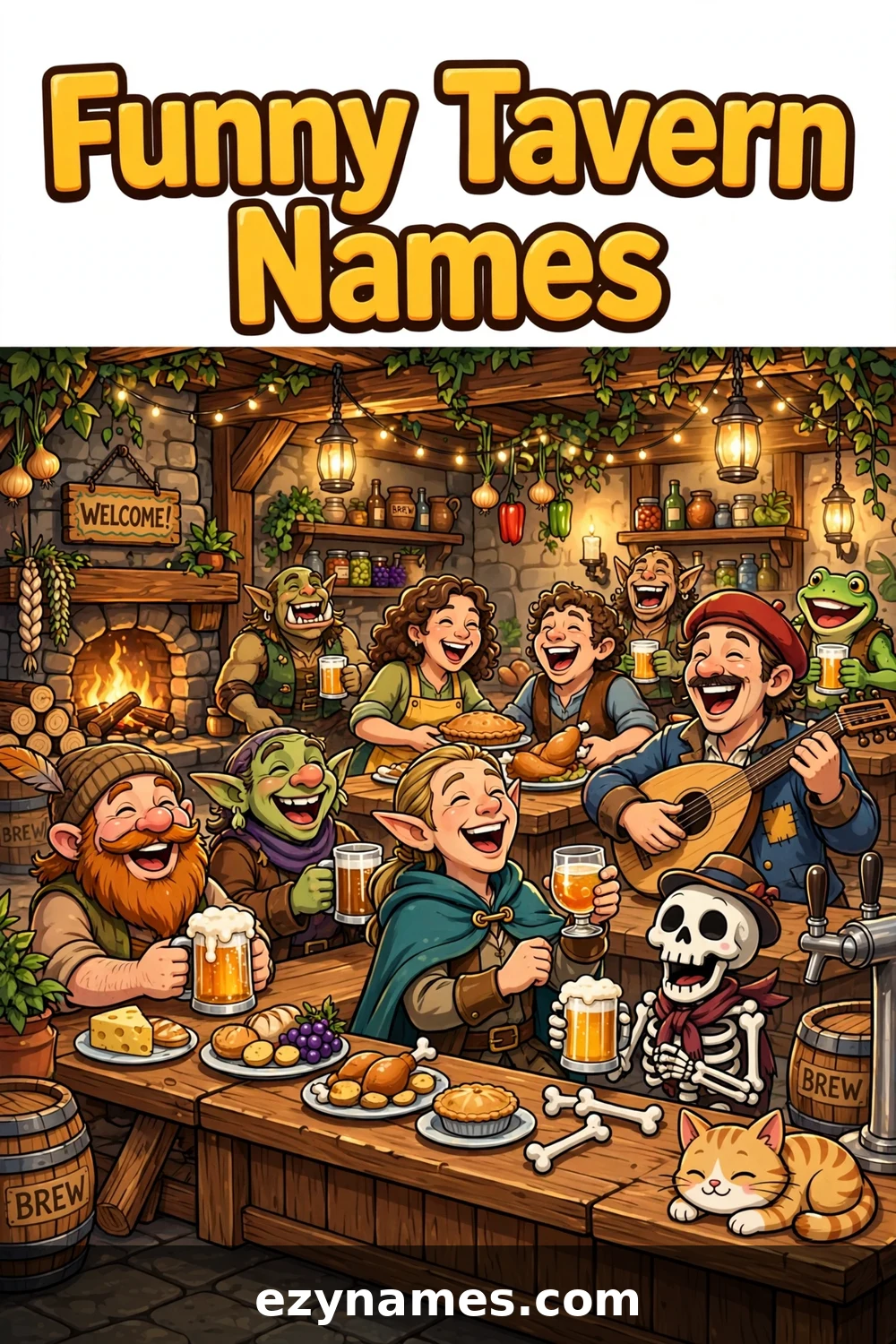 Illustration for Funny Tavern Names - tavern names