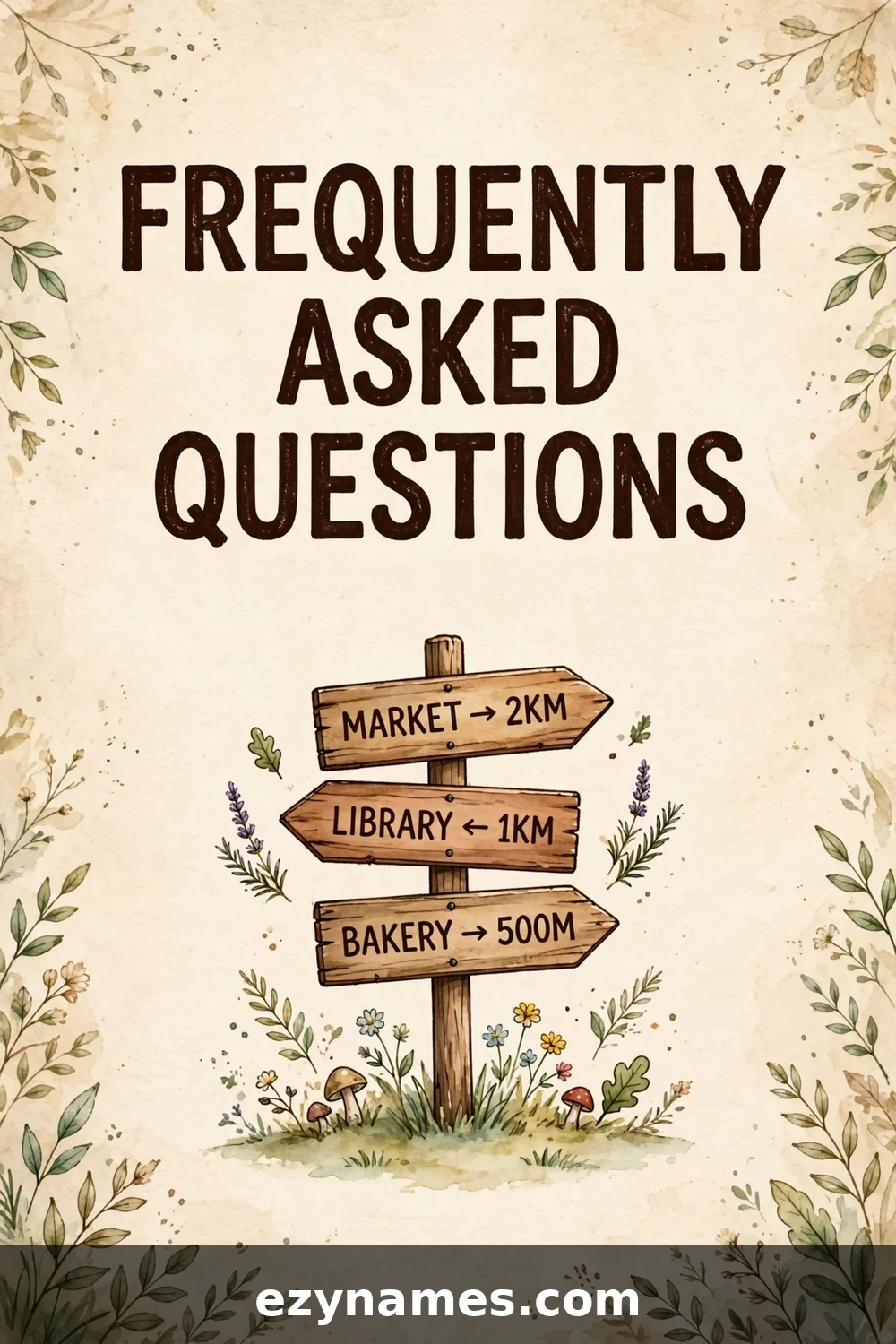 Illustration for Frequently Asked Questions - wooden signpost
