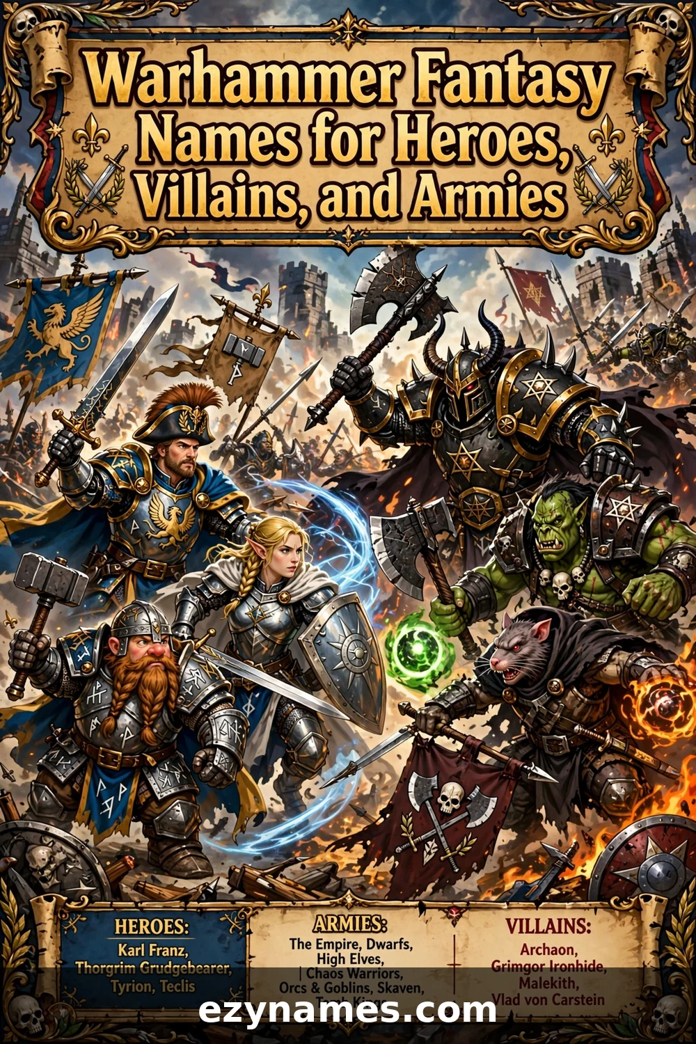 Illustration for Warhammer Fantasy Names for Heroes, Villains, and Armies