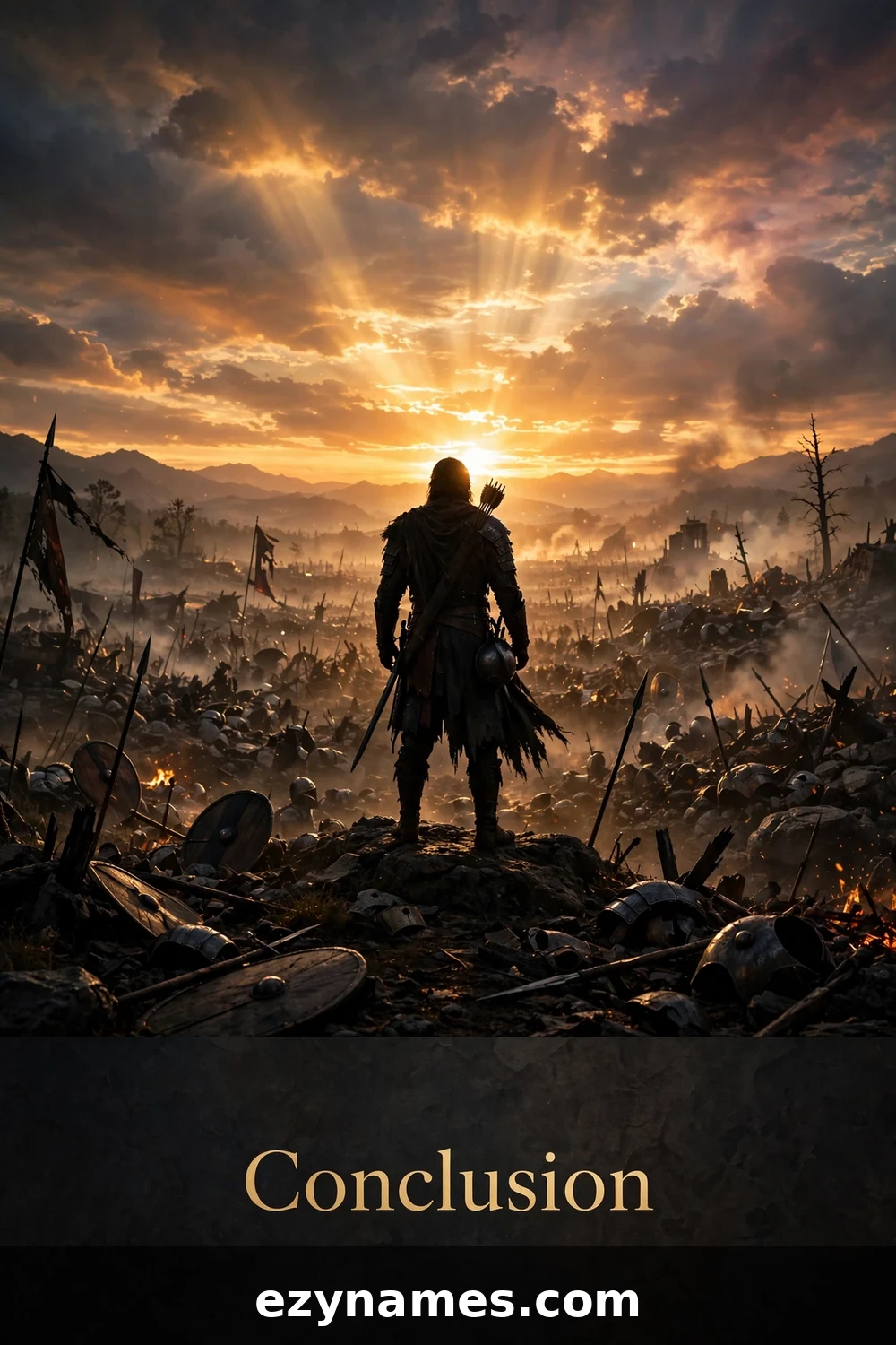 Illustration for Conclusion - lone warrior sunset