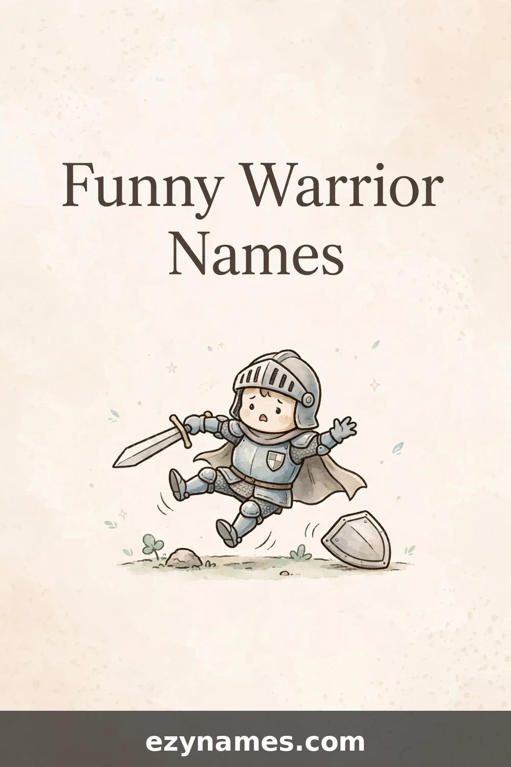 Illustration for Funny Warrior Names - clumsy knight