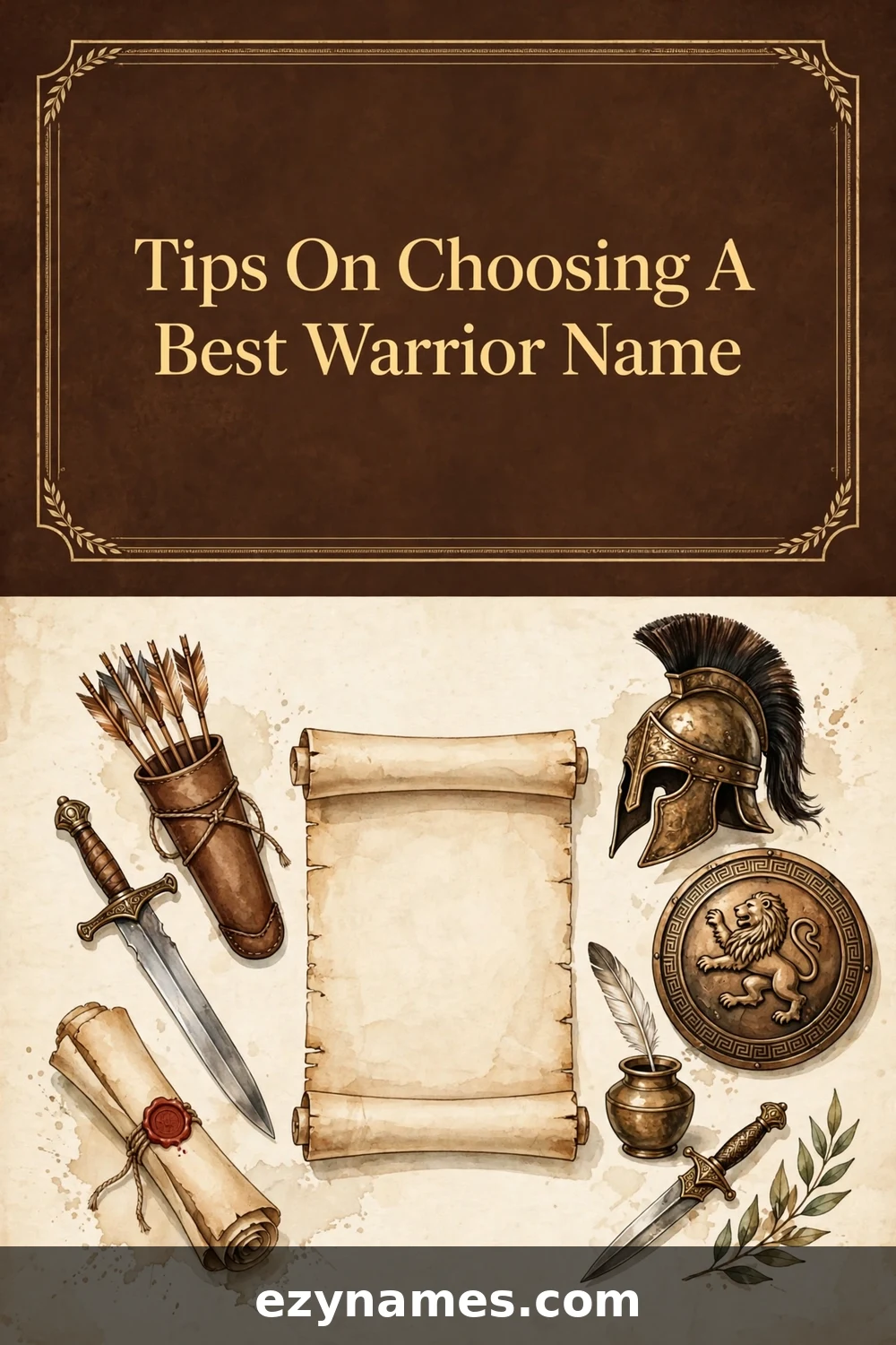 Illustration for Tips On Choosing A Best Warrior Name - warrior scrolls